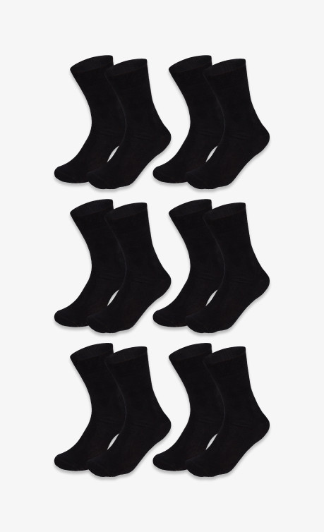 Oxford Naadloze Sokken, 6-pack Zwart