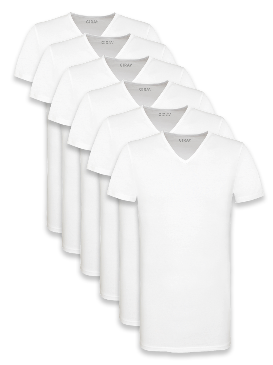 Barcelona T-Shirt, 6er-Pack Weiß