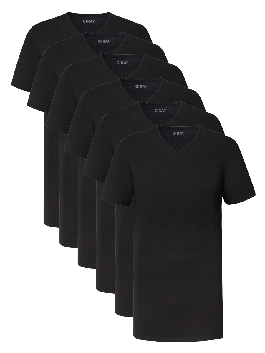 Sixpack Barcelona T-shirts, 6-Pack Black