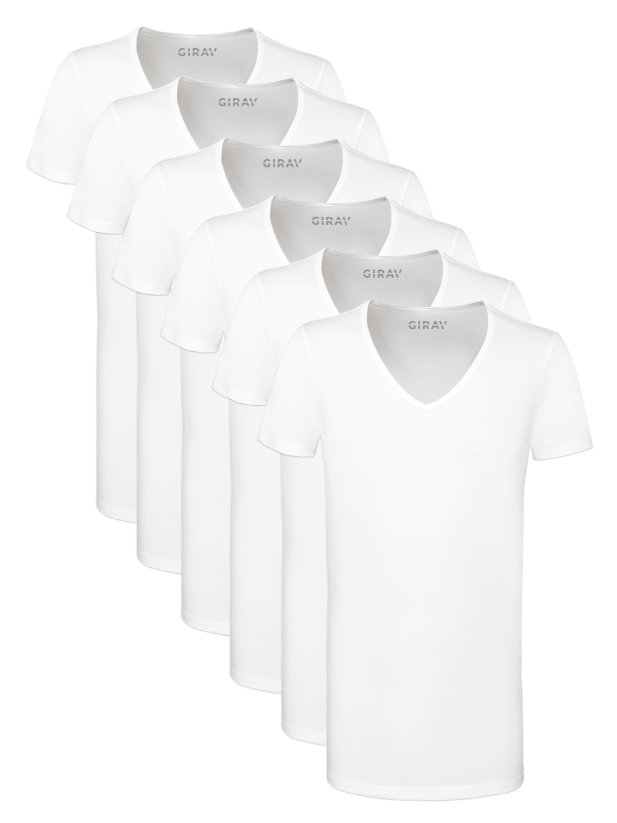 Hong Kong T-Shirt, 6er-Pack Weiß