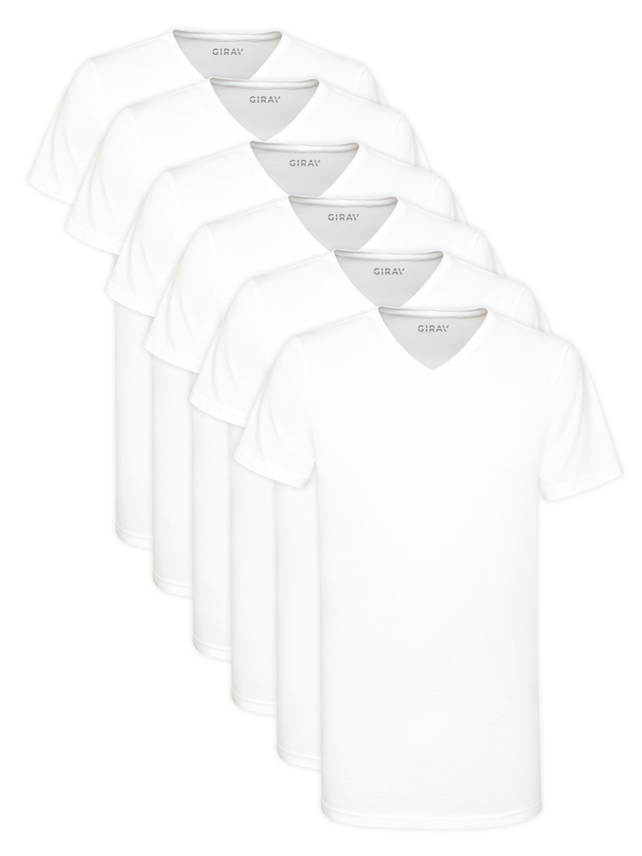 Melbourne T-Shirt, 6er-Pack Weiß