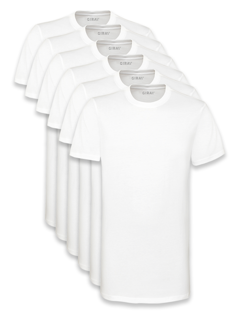 Sydney T-Shirt, 6er-Pack Weiß